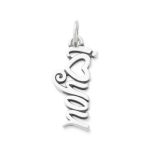 I Love You Script Charm in Sterling Silver