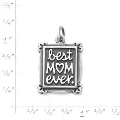 Best Mom Ever Charm in Sterling Silver - Image 3