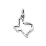 Texas Forged Charm in Sterling Silver or 14K Yellow Gold