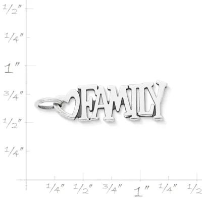"Family" Charm in Sterling Silver - Image 2