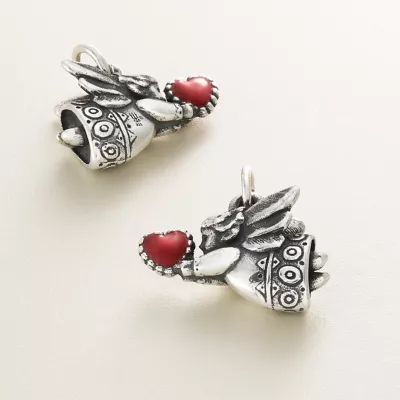 Enamel Love Angel Charm in Sterling Silver - Image 2