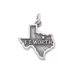 "Fort Worth" Charm in Sterling Silver