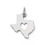 Deep in the Heart of Texas Charm in Sterling Silver or 14K Yellow Gold
