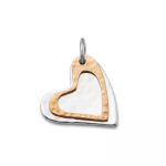 Fearless Hearts Charm in Sterling Silver and Bronze