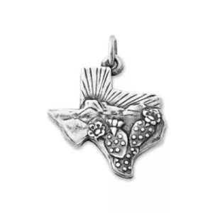 Texas Landscape Charm in Sterling Silver