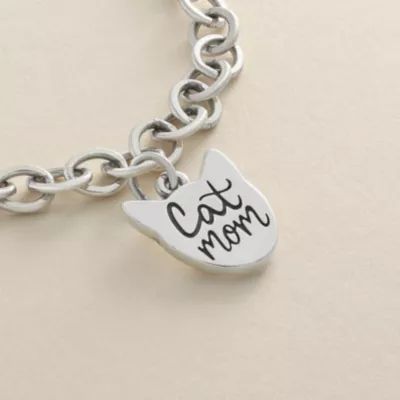 "Cat Mom" Charm in Sterling Silver - Image 3