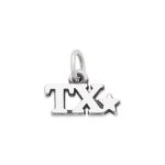 "TX" Charm in Sterling Silver