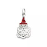 Enamel Sweet Santa Charm in Sterling Silver