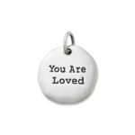 You Are Loved Charm in Sterling Silver or 14K Yellow Gold