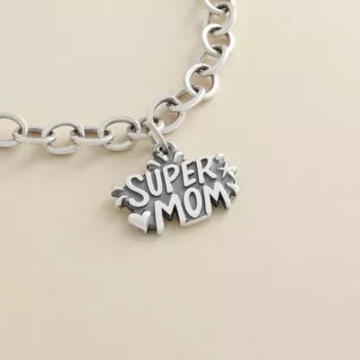 "Supermom" Charm in Sterling Silver - Image 2