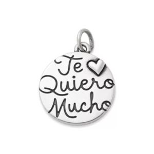 "Te Quiero Mucho" Charm in Sterling Silver or 14K Yellow Gold