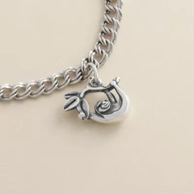 Happy Sloth Charm in Sterling Silver - Image 2