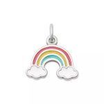 Enamel Rainbow Charm in Sterling Silver
