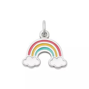 Enamel Rainbow Charm in Sterling Silver