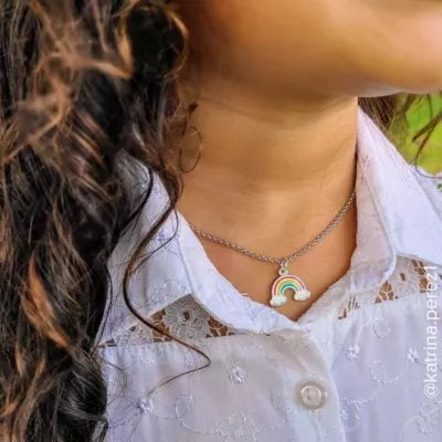 Enamel Rainbow Charm in Sterling Silver - Image 3