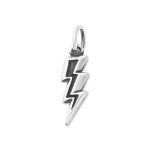 Lightning Bolt Charm in Sterling Silver or 14K Yellow Gold