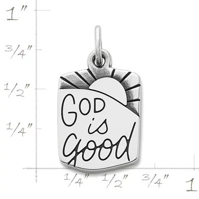 "God is Good" Charm in Sterling Silver - Image 4