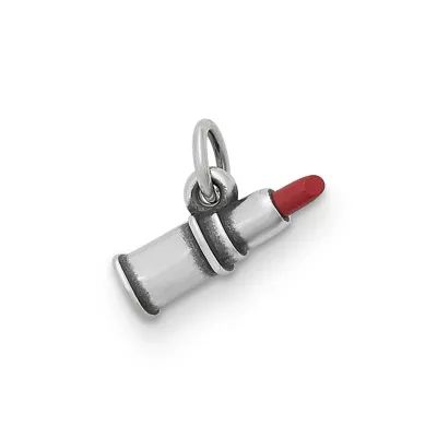 Red Lipstick Charm in Sterling Silver