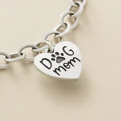 "Dog Mom" Charm in Sterling Silver or 14K Yellow Gold - Image 2