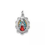 Enamel Virgin of Guadalupe Charm in Sterling Silver