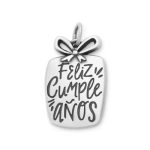 "Feliz Cumpleanos" Charm in Sterling Silver