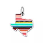 Enamel Texas Serape Charm in Sterling Silver