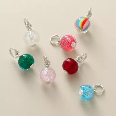 Mini Art Glass Bead Charm in Sterling Silver - Image 2