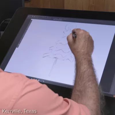 Enamel Glitter Christmas Tree Art Glass Charm in Sterling Silver - Image 5