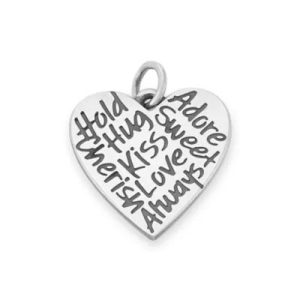 Love Words Charm in Sterling Silver