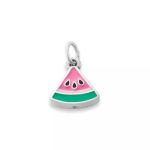 Enamel Watermelon Charm in Sterling Silver