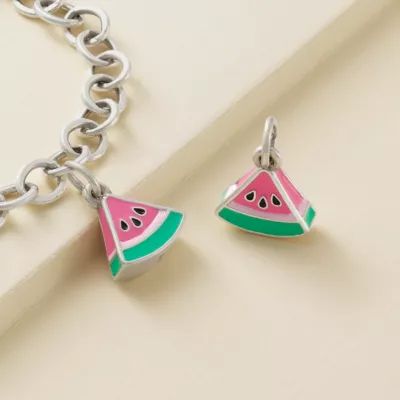 Enamel Watermelon Charm in Sterling Silver - Image 3