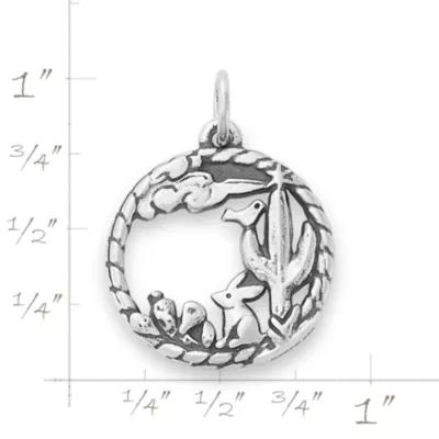 Desert Landscape Charm in Sterling Silver - Image 5