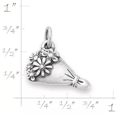 Floral Bouquet Charm in Sterling Silver - Image 5
