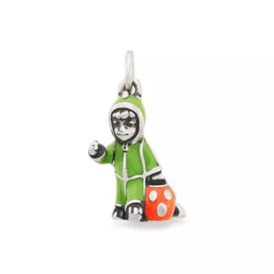 Enamel Halloween Dinosaur Costume Charm in Sterling Silver