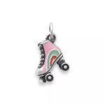 Enamel Roller Skate Charm in Sterling Silver