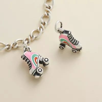 Enamel Roller Skate Charm in Sterling Silver - Image 3