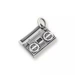 Live Life Loud Boombox Charm in Sterling Silver