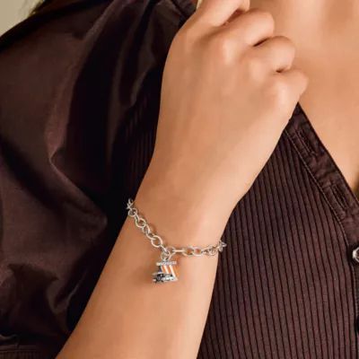 Enamel Whataburger Original A-Frame Charm in Sterling Silver - Image 5