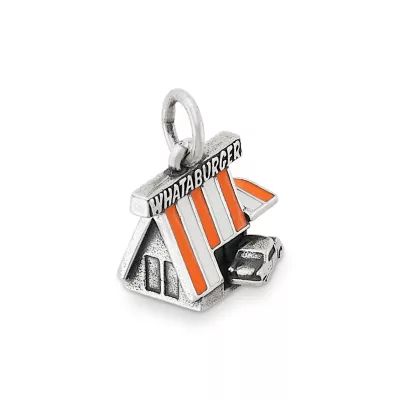 Enamel Whataburger Original A-Frame Charm in Sterling Silver - Image 2