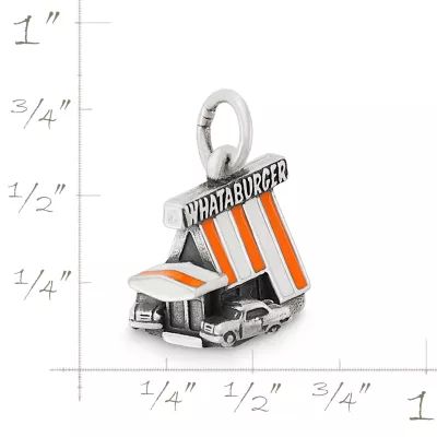Enamel Whataburger Original A-Frame Charm in Sterling Silver - Image 8