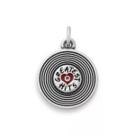 Greatest Hits Album Enamel Charm in Sterling Silver