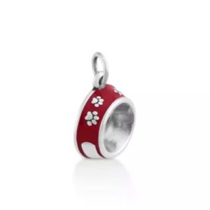 Enamel Pet Bowl Charm in Sterling Silver