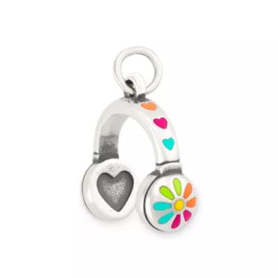 Enamel Love My Headphones Charm in Sterling Silver - Image 2