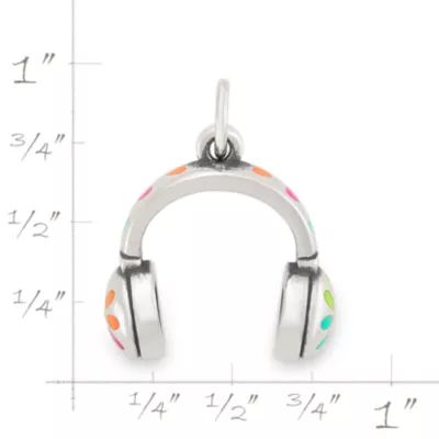 Enamel Love My Headphones Charm in Sterling Silver - Image 6