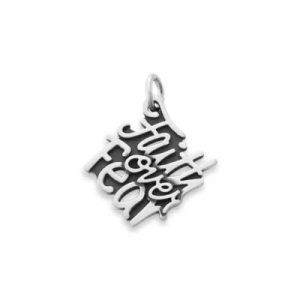 Faith Over Fear Charm in Sterling Silver