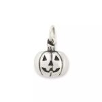 Carved Jack-O-Lantern Charm in Sterling Silver
