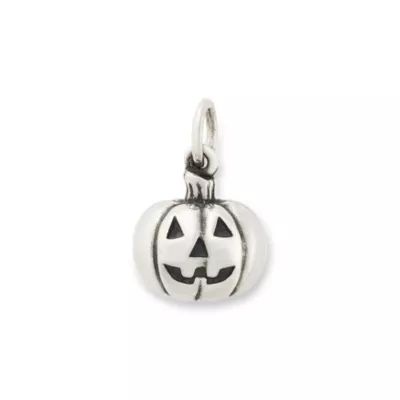 Carved Jack-O-Lantern Charm in Sterling Silver