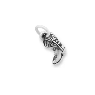 Mini Cowgirl Boot Charm in Sterling Silver - Image 2