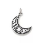 You are My Sun, Moon and Stars Charm in Sterling Silver