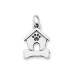 Engravable Doghouse Charm in Sterling Silver